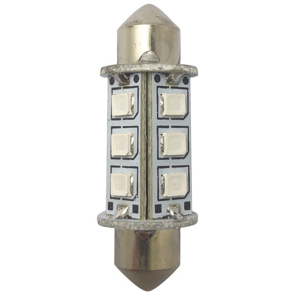 1852 LED-lantern pinol/spollampa 37mm 10-36Vdc grön, 2 st