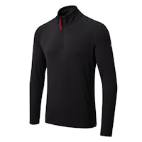 Gill uv009 men's uv langærmet zip t-shirt sort str xl