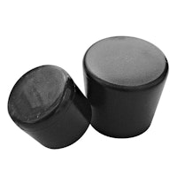 Ändplugg utvändig, svart pvc till rör ø25mm, 2 stk.
