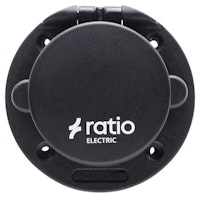 Ratio landströmskontakt med svart lock glasfiber/nylon