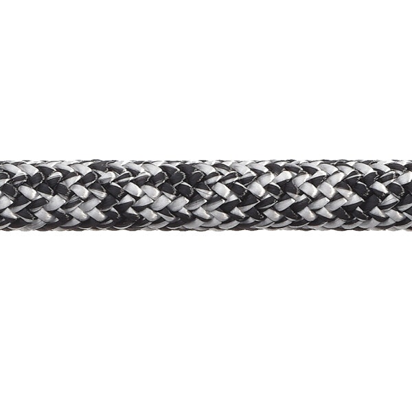 Robline admiral 7000 dyneema fald, 10mm sort/hvid  - 1 mtr