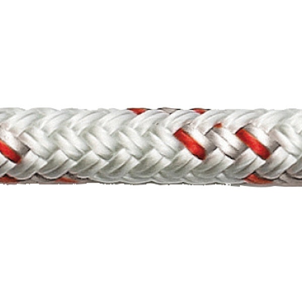 Robline orion 500 trimline, 6mm hvid/rød  - 1 mtr