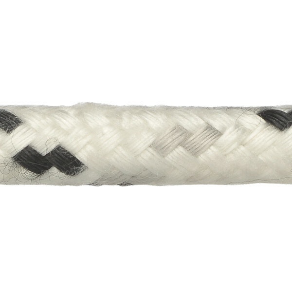 Robline neptun 500 skøde tov, 6mm hvid/sort  - 1 mtr