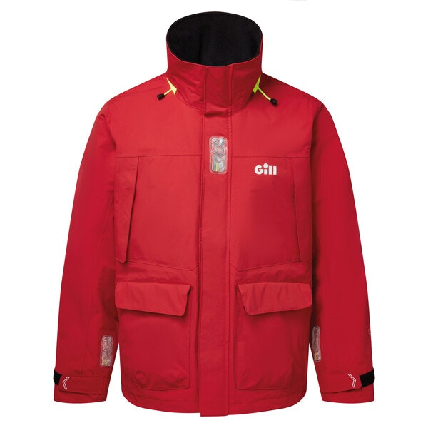 Gill os34j coastal jakke rød str. s