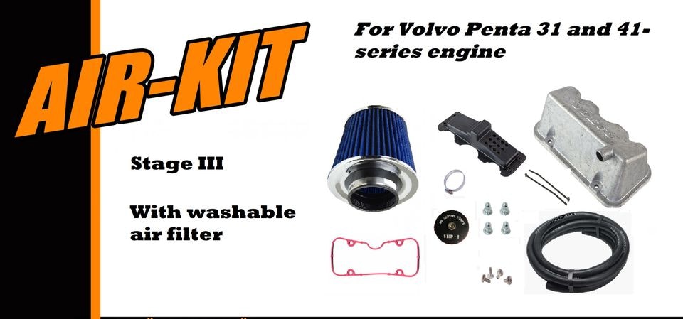 Air-kit "STAGE III" Volvo Penta 31-41 A-B motorerna ( Med luftfilter )