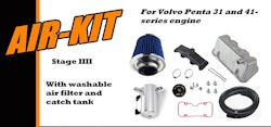Air-kit "STAGE IIII" Volvo Penta 31-41 A-B motorerna ( inkl catch tank + luftfilter )
