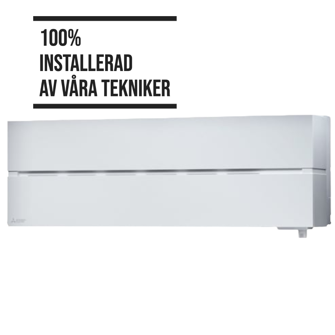 Luftvärmepump Mitsubishi Electric Hero LN35 Vit. Komplett med installation