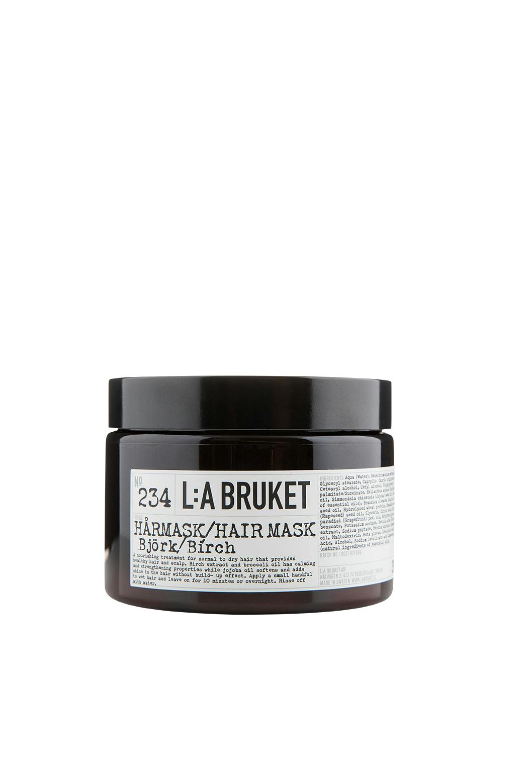 hair mask, natural, birch leaves, Nordic beauty products, hair products, L:A Bruket, Swedish beauty