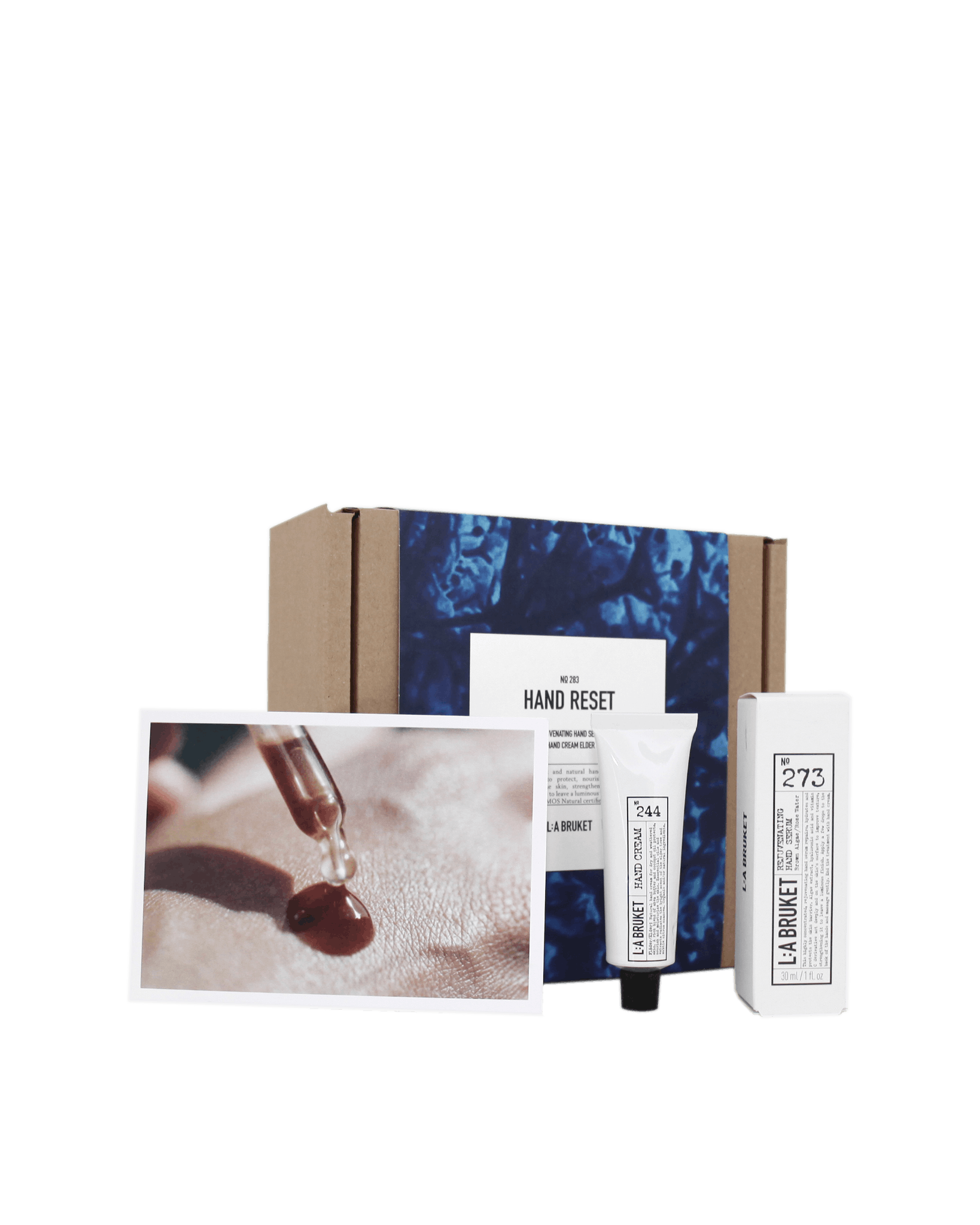 Limited edition gift set of anti ageing hand serum, to fight age spots, liver spots and discoloured skin on the hands, with a soothing hand cream. A wonderful gift for women.