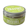 Stylish gift for men in this retro tin of natural shaving soap for wet shaving, with birch leaf
