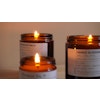 All natural, vegan candle in brown apothecary jar for a pretty gift with floral scents.