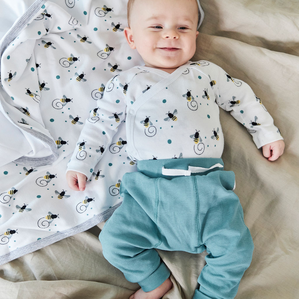 Babyfilt Bin Ekologisk bomull -75x75 cm - - HoppiTotta barnkläder  ekologiska barnkläder utförsäljning