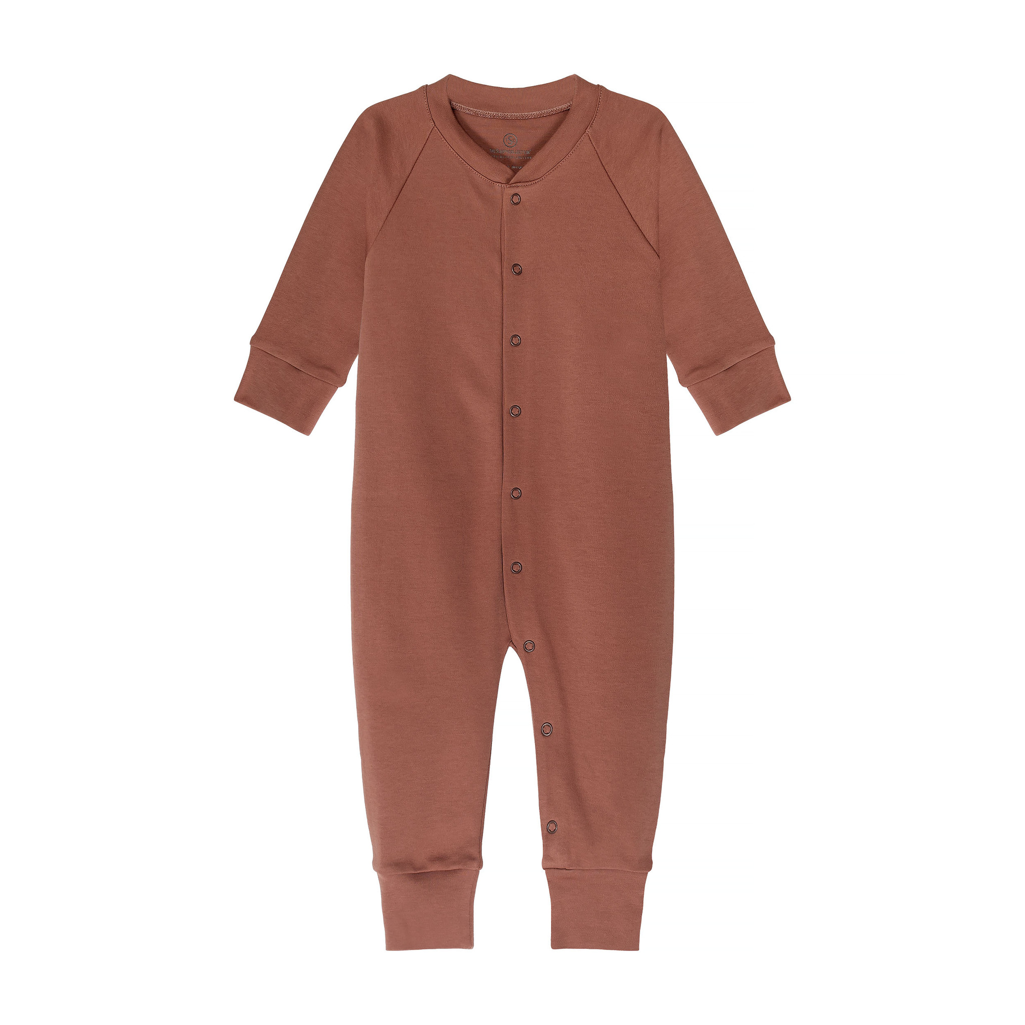 Helpyjamas i Ekologisk Pima Bomull - Stl. 56-80/86 - Perfect Grey / Rust -