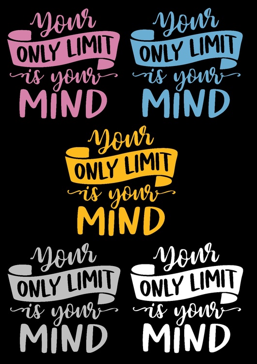 Gympapåse med tryck "Your only limit is your mind"