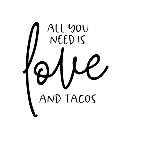 All you need is love and tacos -Väggdekal-
