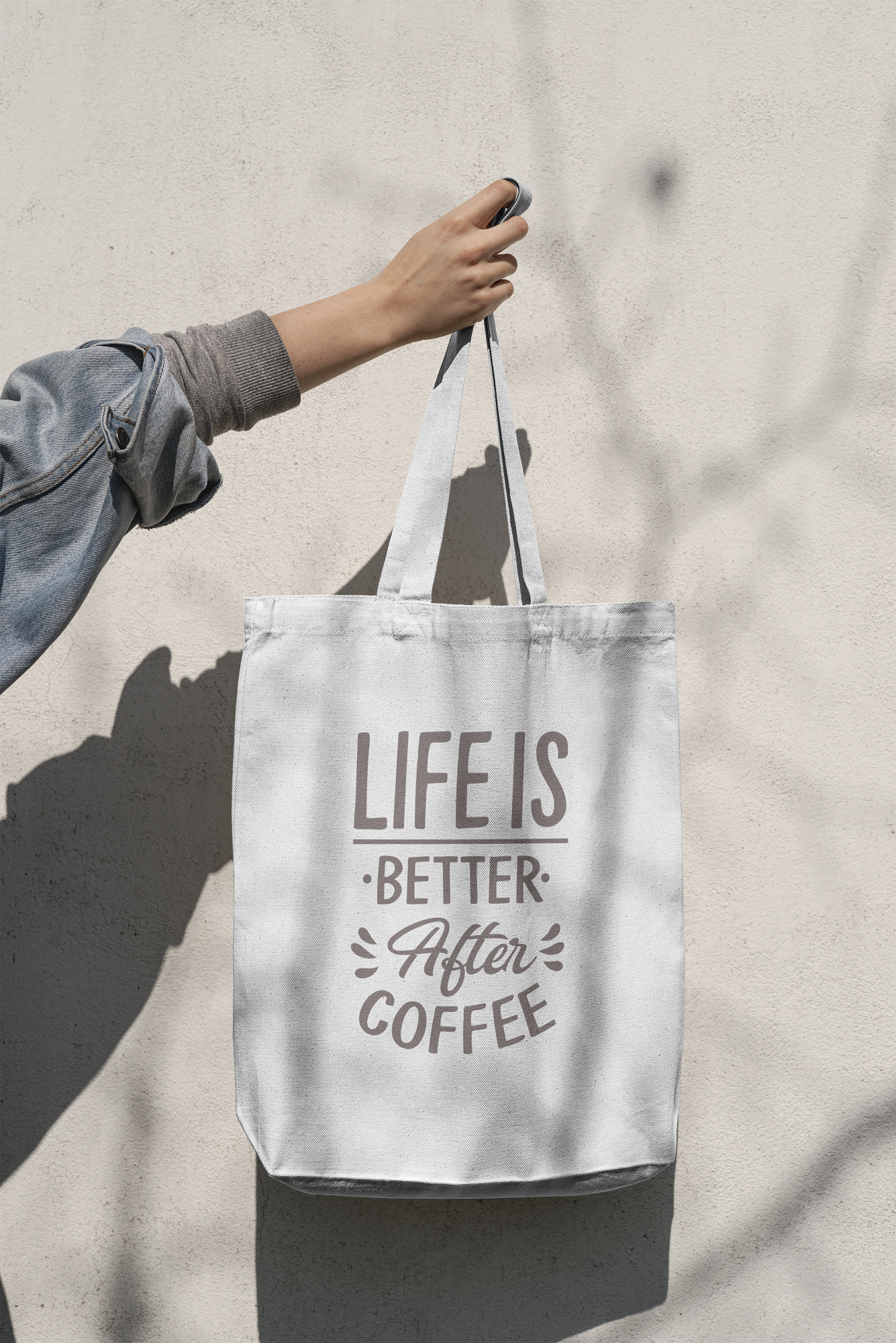 Earth Positive Tygkasse - Life is better after coffee -
