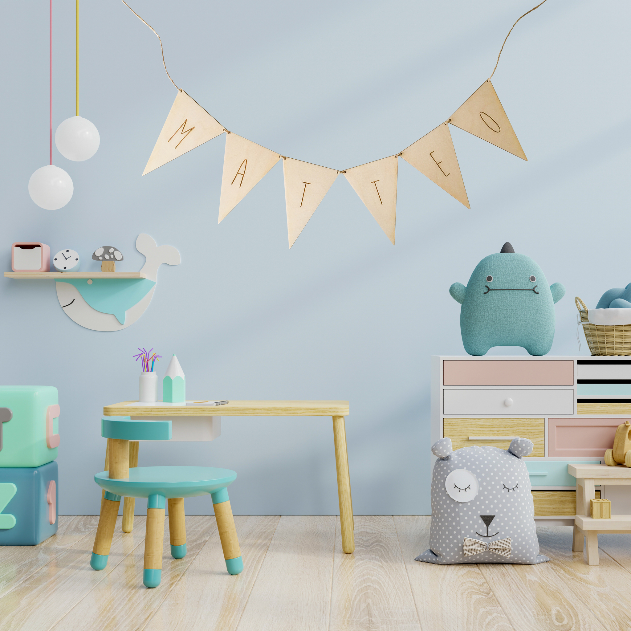 Vimpel i trä – En fin detalj på barnets rum och en uppskattad födelsedagspresent till de yngsta!