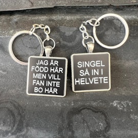 Nyckelring med text