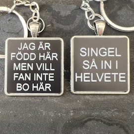 Nyckelring med text