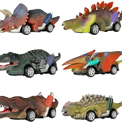 Dinosaurie Bilar Pull Back (3 Pack - 6 Pack)