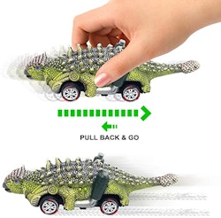 Dinosaurie Bilar Pull Back (3 Pack - 6 Pack)
