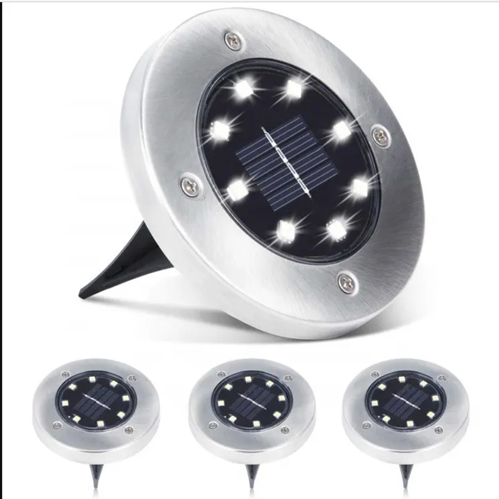 Markspotlights - 8 LED - Solceller - (2-4 Pack)