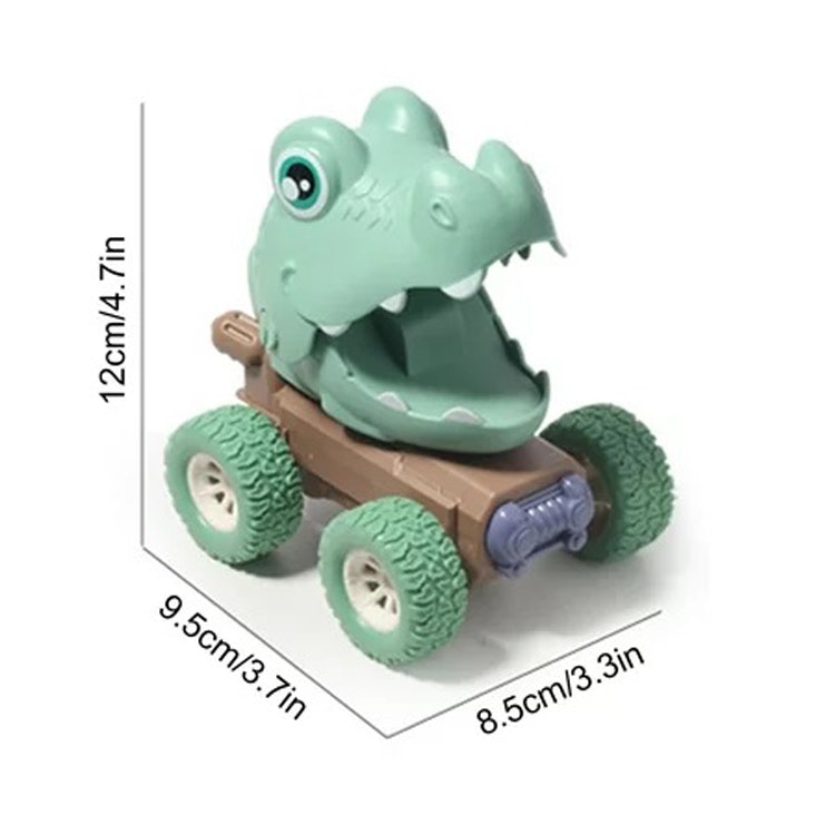 Dinosaurie Pull Back + Tank - Stor - (2 st)