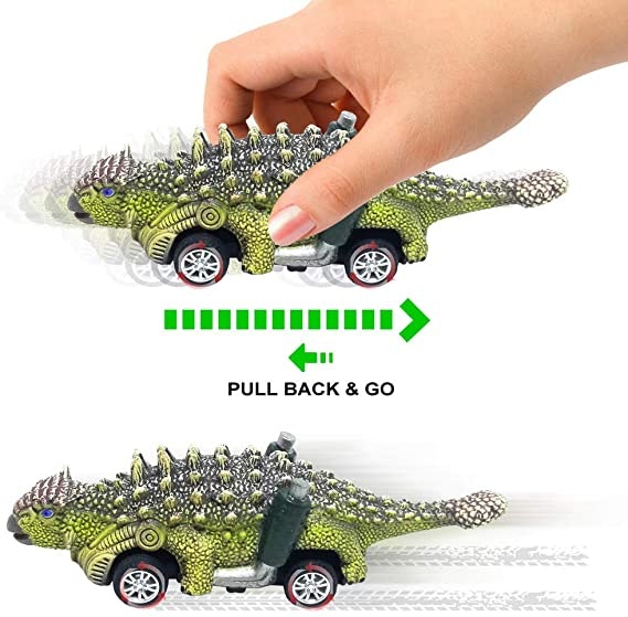 Dinosaurie Paket - Bilar - Pull Back - 5 st -