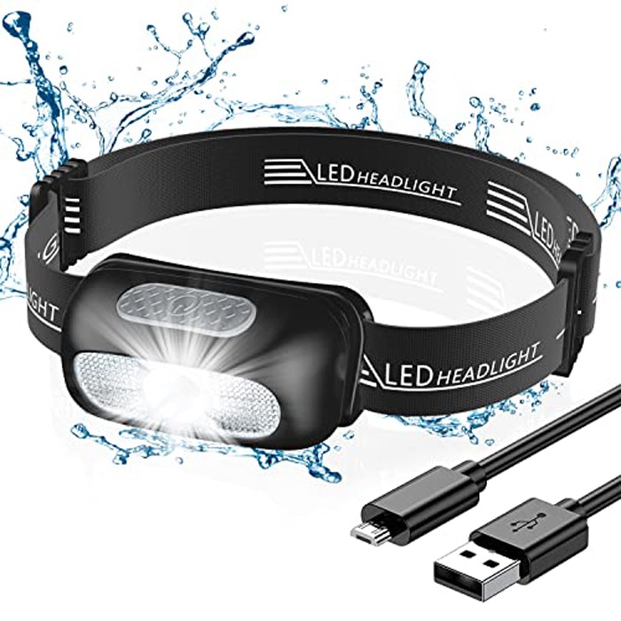 Pannlampa - USB - Rörelse Sensor - Svart -