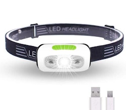 Pannlampa - USB - Rörelse Sensor - Svart -