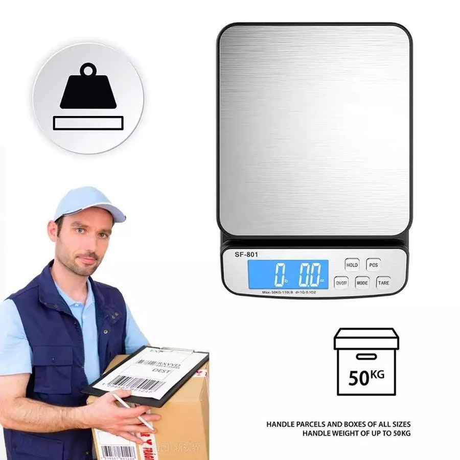 Paketvåg Digital 30 kg - Silver/Svart