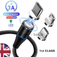 Mobil Laddare Magnetiska 3 in 1 USB-C - iPhone - Android