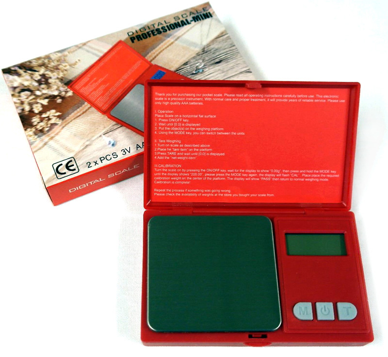 Pocketvågar 200 - 500 g 0.01g - Batteri ingår - (PVR)