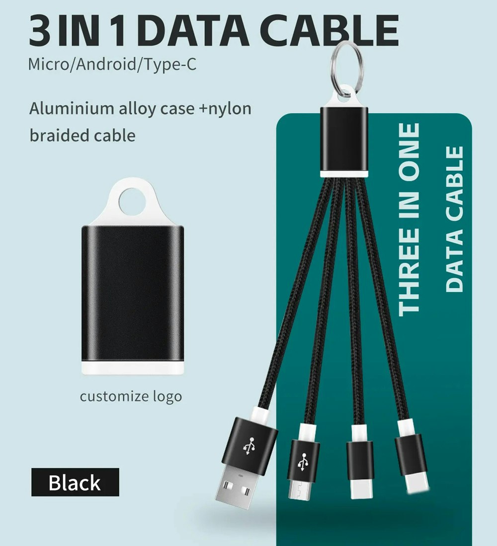 Mobil Laddare 3 in 1 20 W - Nyckelring -