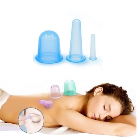 Koppning - vakuumkoppar för massage / cellulitbehandling 3-pack