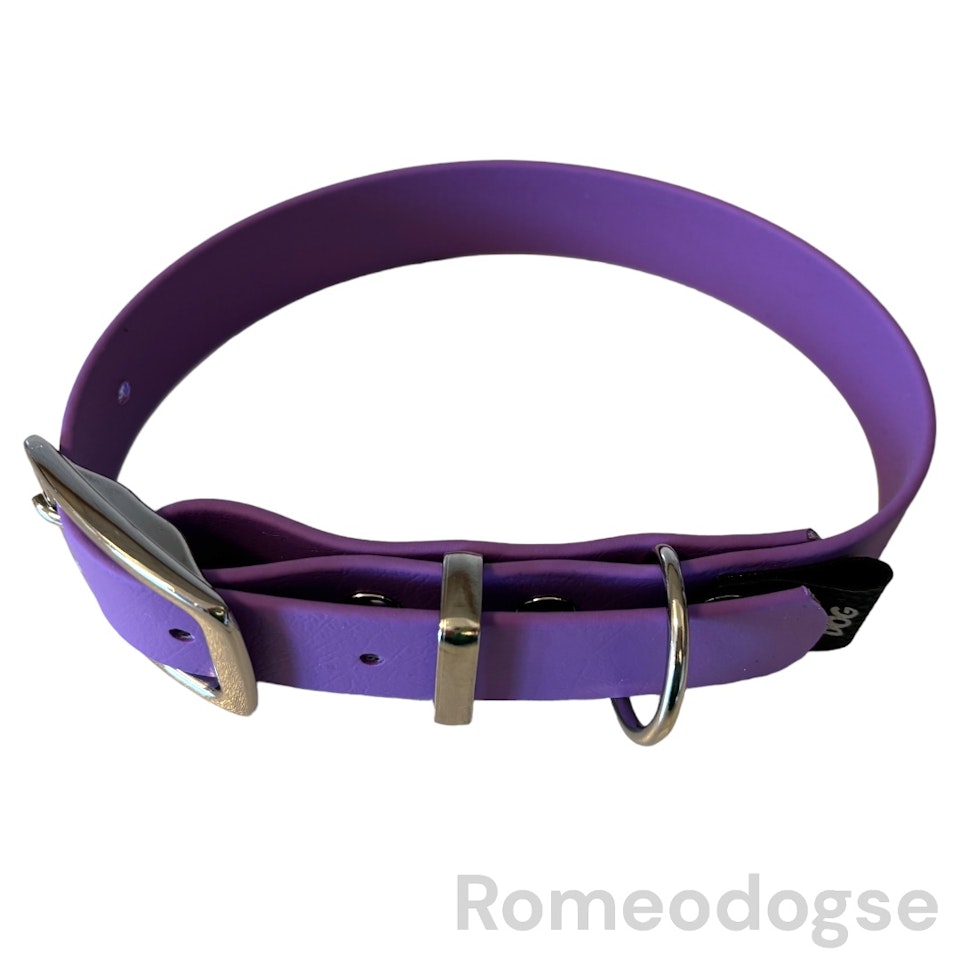 Halsband Romeo BioThane Ställbart 16,19,25mm