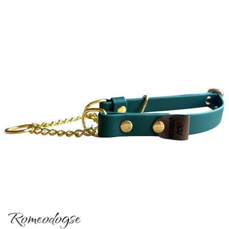 Hundhalsband Biothane kedja justerbart 16,19,25mm