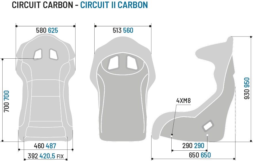 Sparco Circuit II Carbon Racingstol