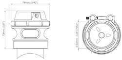 Turbosmart dumpventil Race Port Svart GEN-V