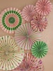 Pappers dekoration - Runda fans - Rice
