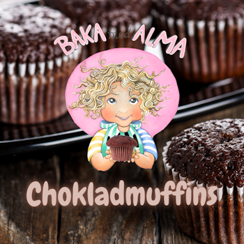 Chokladmuffins - nedladdningsbar - Pdf - Baka med Alma