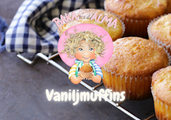 Vaniljmuffins - nedladdningsbar - Pdf - Baka med Alma