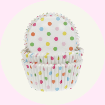 Kakform - Confetti - multicolor dots - Muffinsform - House of Mari