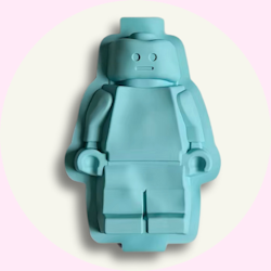 Kakform Robot Blå - Silikonform Bakform kakform Sockerkaksform - Rosa Baka med Alma