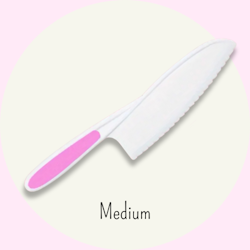 Barnkniv - barnvänlig kniv - Medium - Rosa