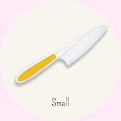 Barnkniv - barnvänlig kniv - Smal - GUL