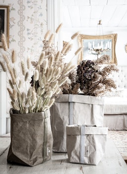 Pose förvaringspåse LITEN, beige/grå