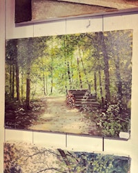 Målning skog