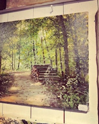 Målning skog