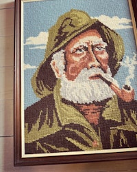 Broderad fiskargubbe